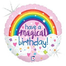 Glitter Magical Rainbow Birthday 18" 36698 (Single Pack) - FestiUSA