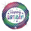 Glitter Mermaid BDAY 18" 36854 (Single Pack) - FestiUSA