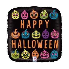 Halloween Pumpkin Sugar Skull 18" - (Flat). 36904 - FestiUSA