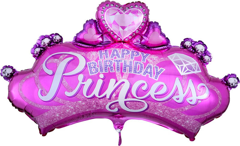 Happy Bday Princess Crown/Gem 32" - (Single Pack). 3457101 - FestiUSA