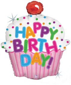 Happy Birthday Cupcake 31" - (Single Pack). 85587 - FestiUSA