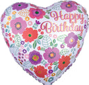 Happy Birthday Floral 17" - (Single Pack). 3561601 - FestiUSA