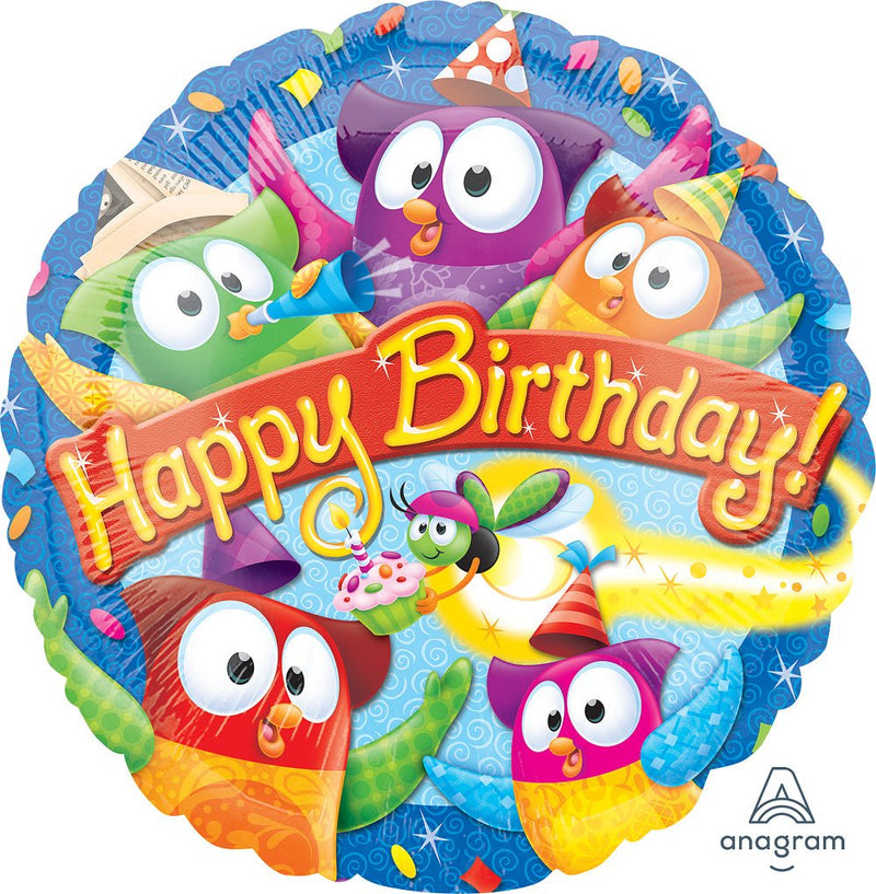 Happy Birthday Owl Stars 17" - (Single Pack). 4003501 - FestiUSA