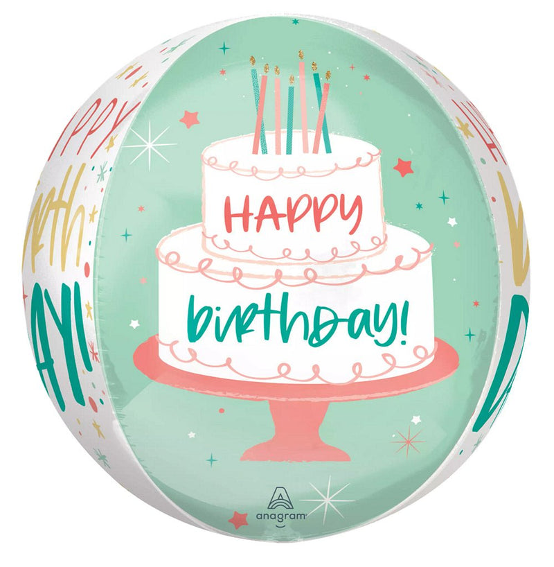 Happy Cake Day Orbz 15" - (Single Pack). 4265401 - FestiUSA
