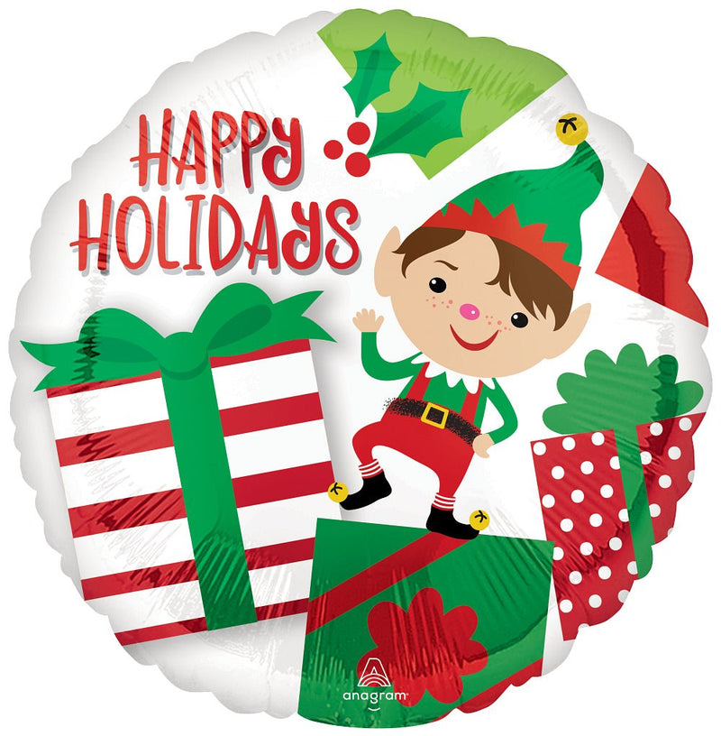 Happy Holidays Adorable Elf 18" - (Flat). 4334702 - FestiUSA