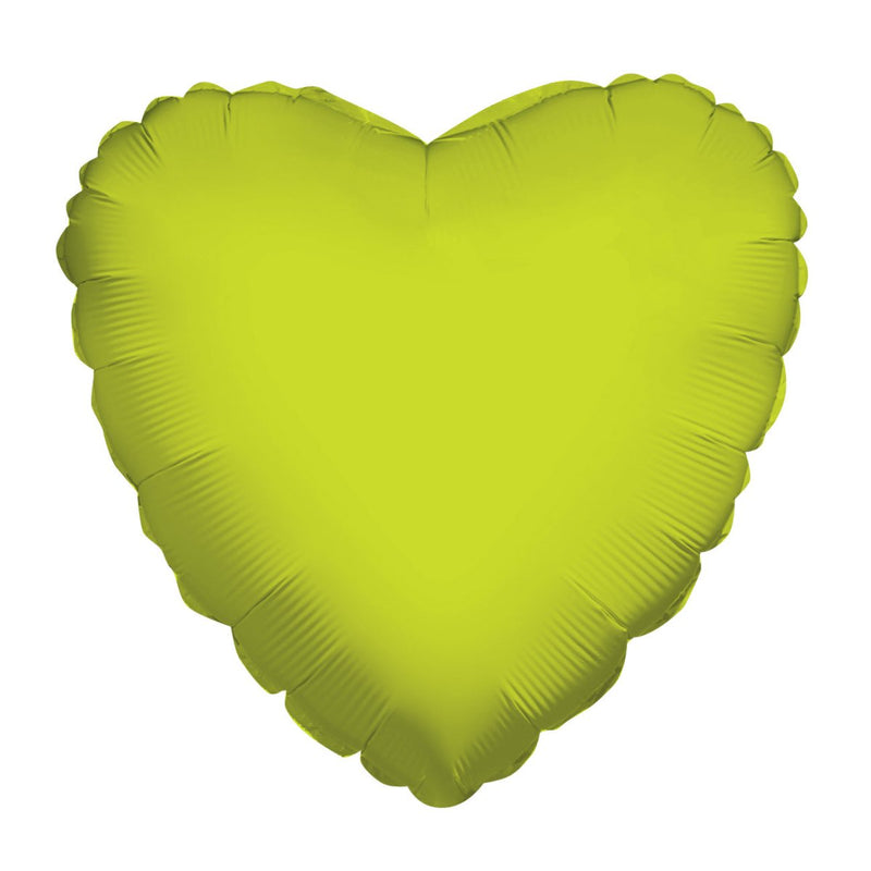 Heart Lime Green Shaped 4" (Flat). 34103-04 - FestiUSA