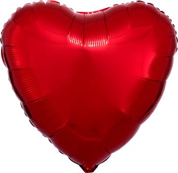 Heart Metallic Red 17" - (Single Pack). 1058401 - FestiUSA