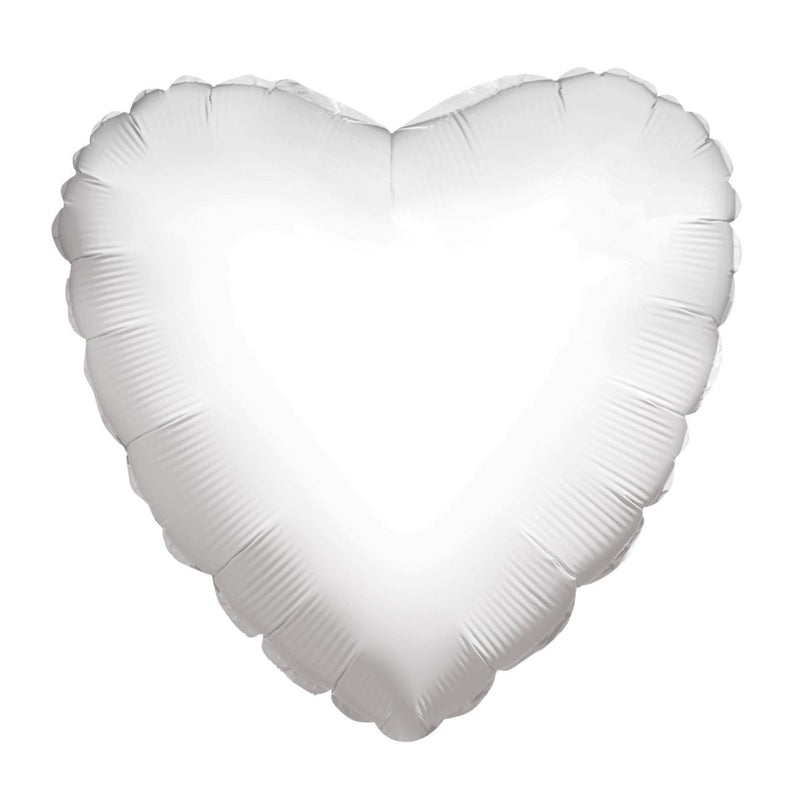 Heart White Shaped 4" (Flat). 34102-04 - FestiUSA