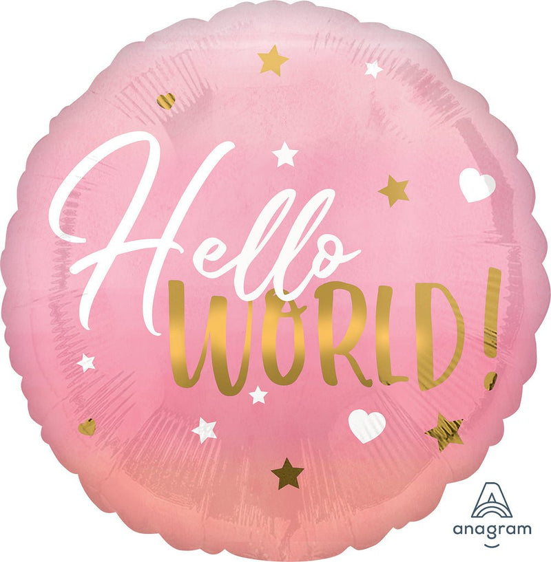 Hello World Pink 17" - (Single Pack). 3972401 - FestiUSA
