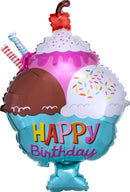 Ice Cream Sundae HBD 15" x 23" - (Single Pack). 3561701 - FestiUSA