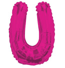 Letter U Hot Pink 14" - (Single Pack). 34817-14 - FestiUSA