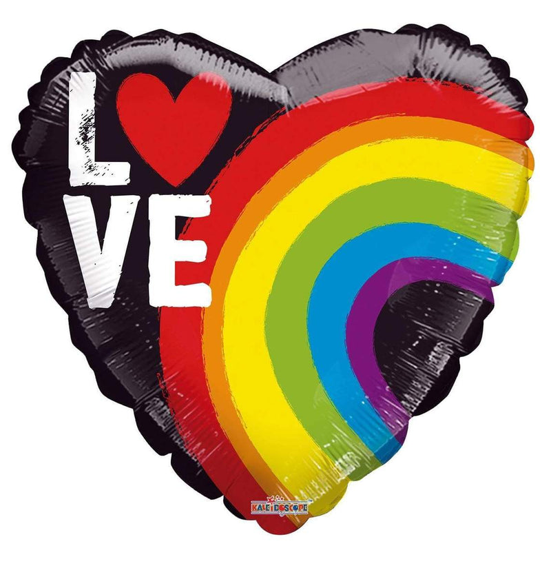 Love Heart Rainbow 18" - (Single Pack). 16446-18 - FestiUSA