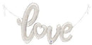 Love Script Silver 47" - (Single Pack). 35720 - FestiUSA