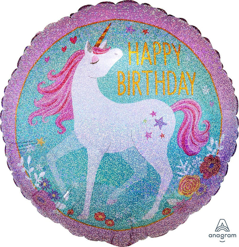 Magical Unicorn Happy Birthday 18" - (Single Pack). 3727201 - FestiUSA