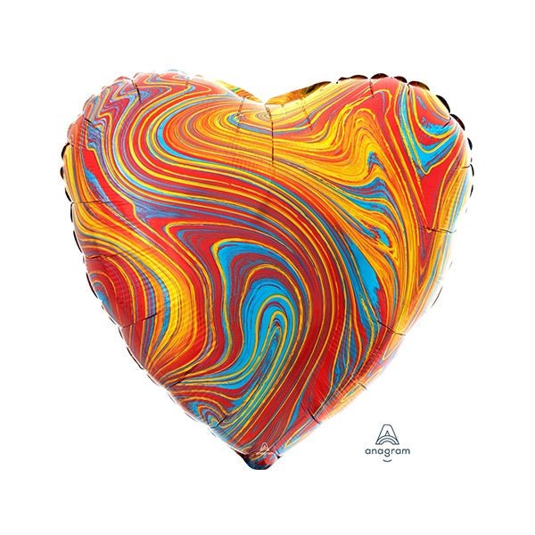 Marblez Colorful Heart 17" - (Flat). 4209602 - FestiUSA