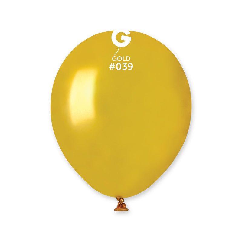 Metallic Balloon Gold AM50-039 5'' - FestiUSA