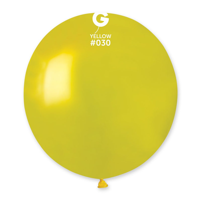 Metallic Balloon Yellow GM150-030 19" - FestiUSA