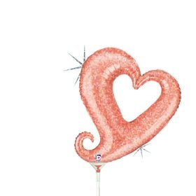 Mini Chain Of Hearts Rose Gold 14" (Flat) 19041 - FestiUSA