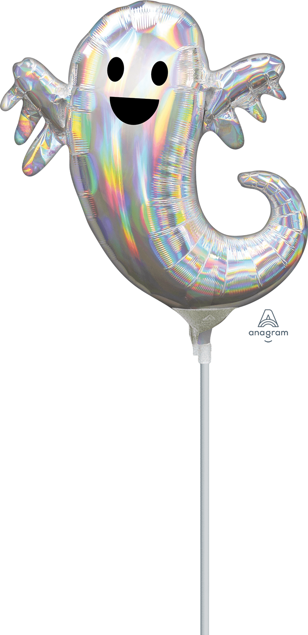 Mini Shape Holo Iridescent Ghost 9" x 10"- (Flat). 3999802 - FestiUSA