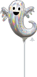 Mini Shape Holo Iridescent Ghost 9" x 10"- (Flat). 3999802 - FestiUSA