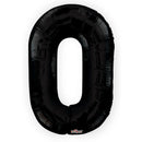 Number 0 Black Foil Balloon 34" each. 19682-34 - FestiUSA