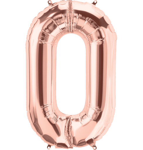 Number 0 Rose Gold Foil Balloon 14" in each. 15680-14 - FestiUSA