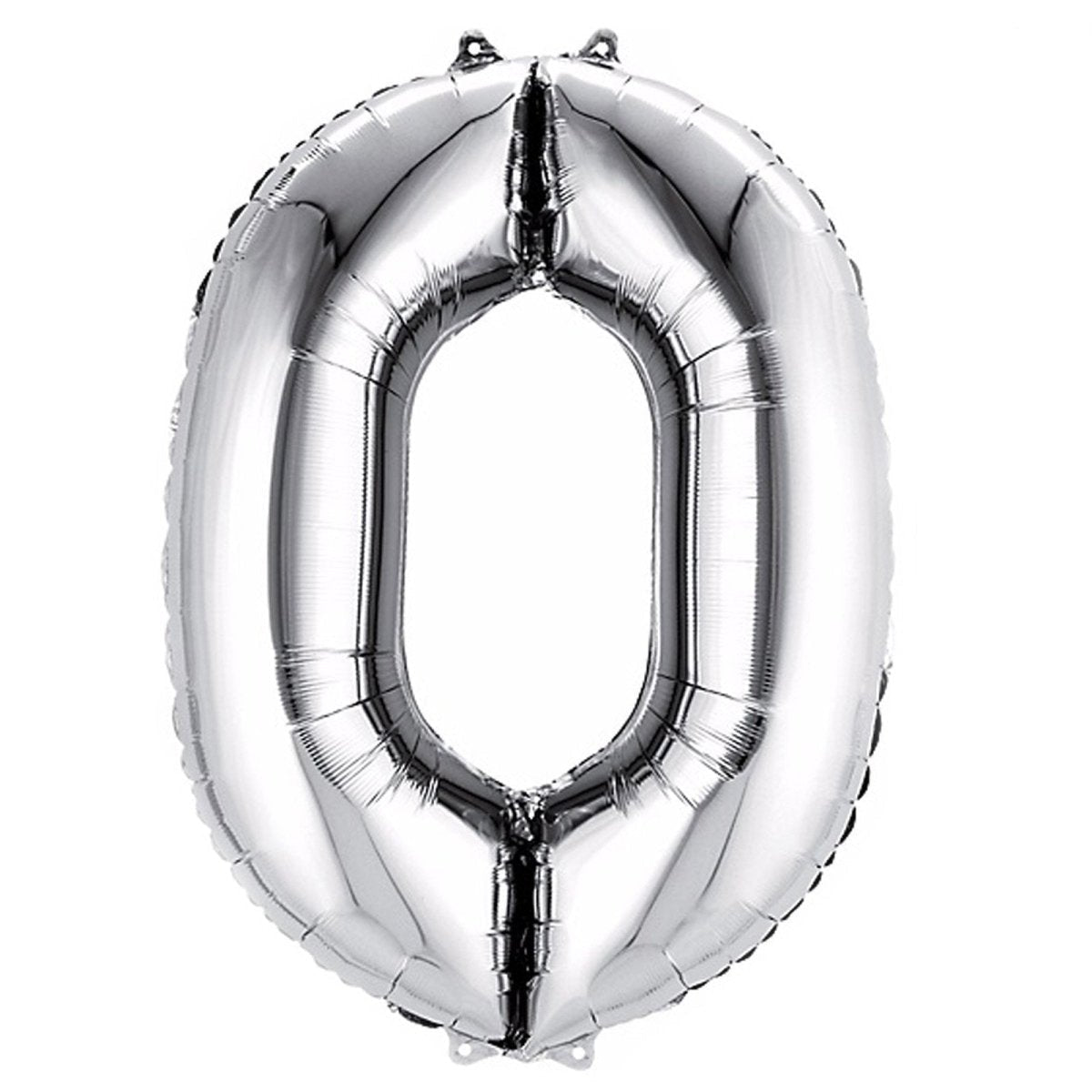 Number 0 Silver Foil Balloon 14" in each. 35017-14 - FestiUSA