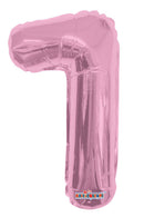 Number 1 Light Pink Foil Balloon 14"in. 35048-14 - FestiUSA