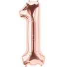 Number 1 Rose Gold Foil Balloon 14" in each. 15681-14 - FestiUSA