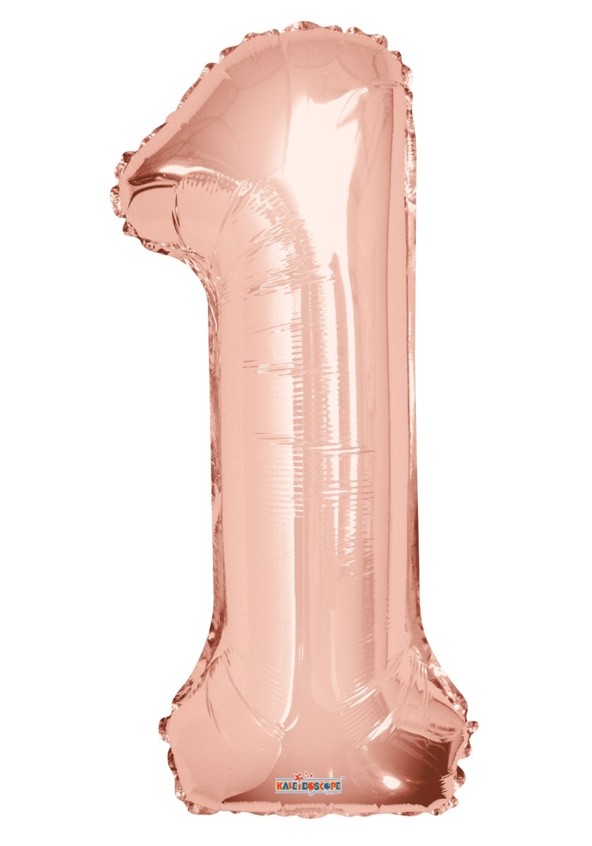 Number 1 Rose Gold Foil Balloon 34" 15641-34 - FestiUSA