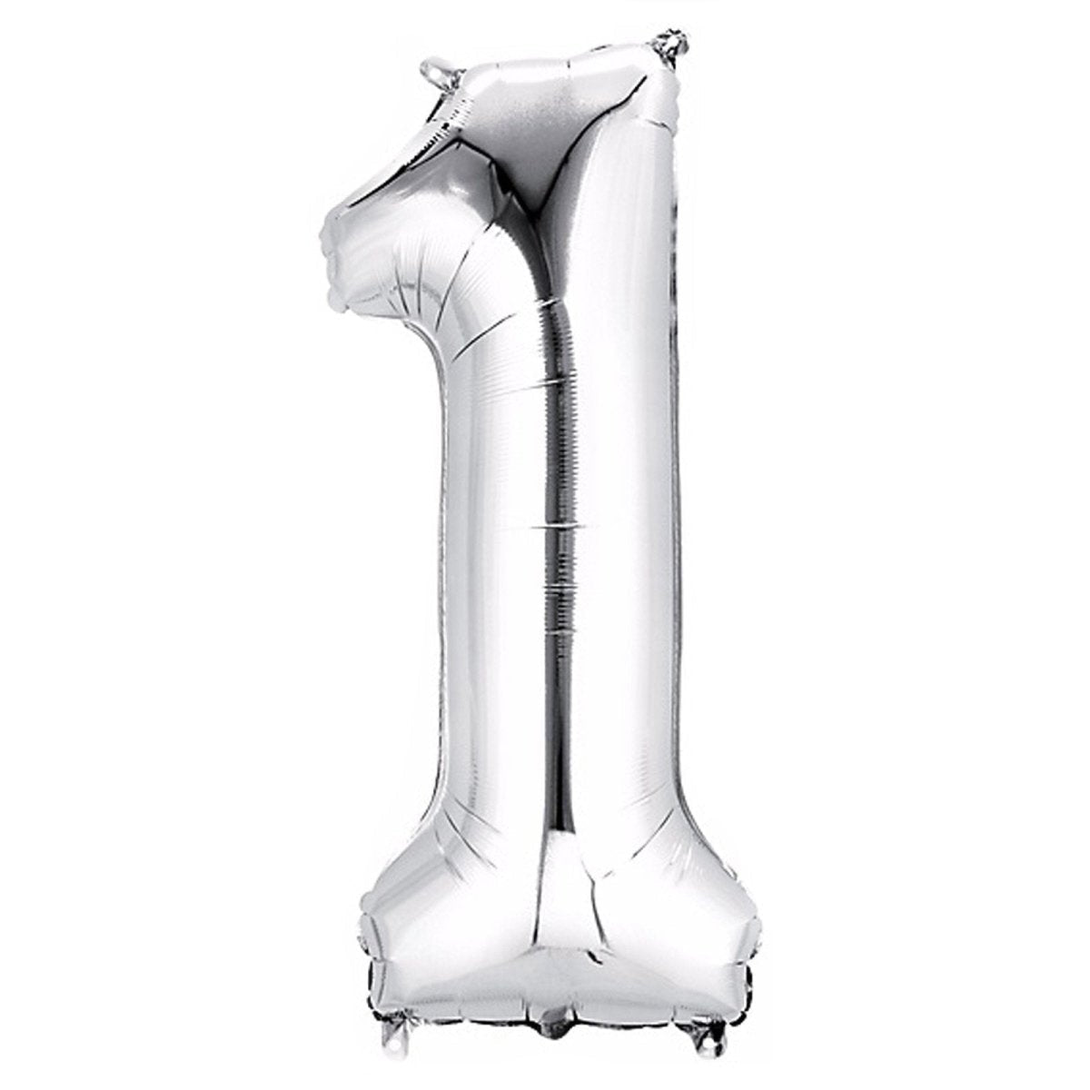 Number 1 Silver Foil Balloon 34" in each. 19643-34 - FestiUSA