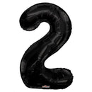 Number 2 Black Foil Balloon 34" each. 19684-34 - FestiUSA