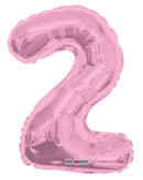 Number 2 Light Pink Foil Balloon 14"in. 35049-14 - FestiUSA