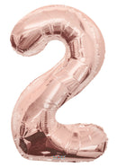 Number 2 Rose Gold Foil Balloon 34" 15642-34 - FestiUSA
