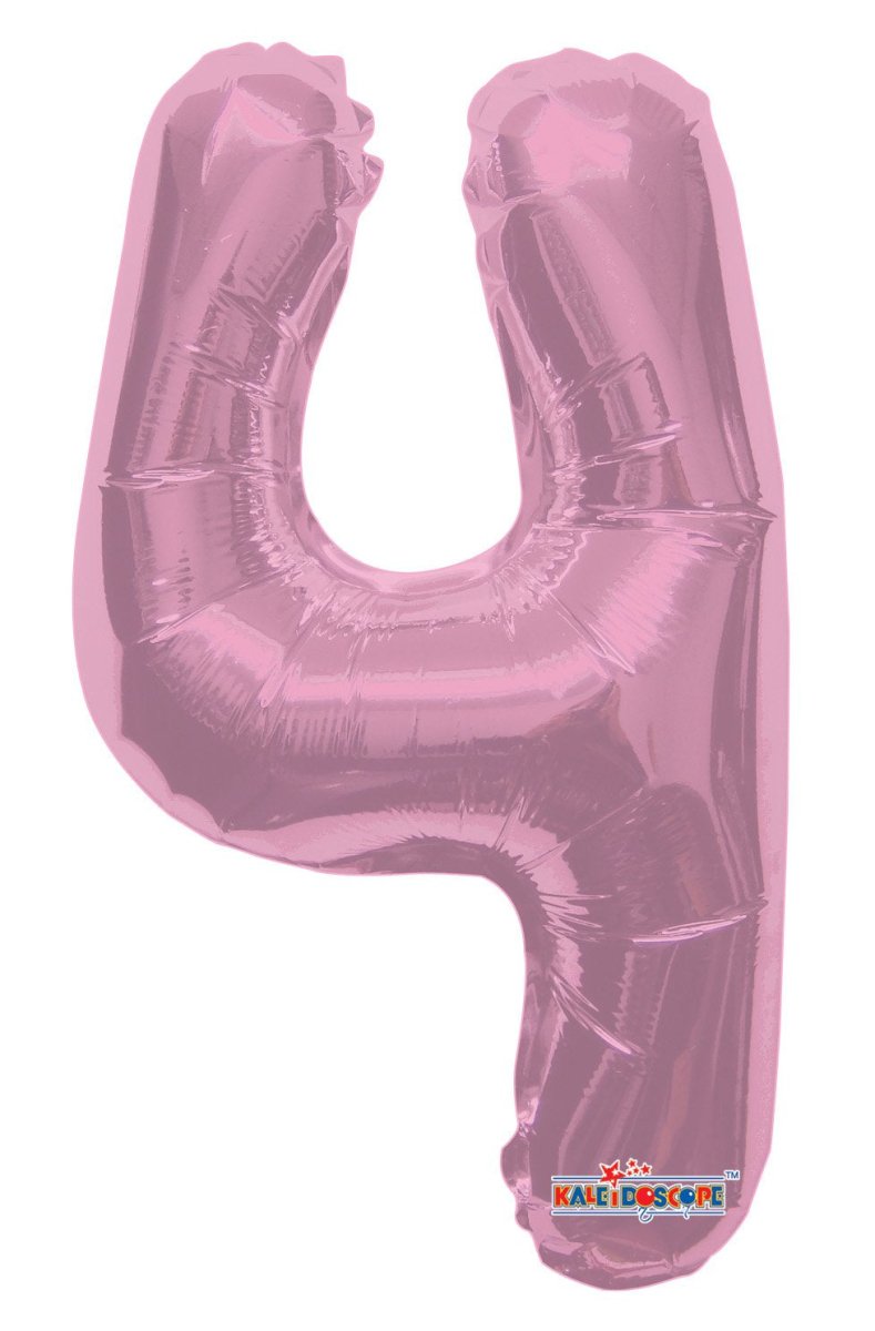 Number 4 Light Pink Foil Balloon 14"in. 35051-14 - FestiUSA