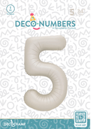 Number 5 Latte Foil Balloon 34" (Single Pack) DECONUMBER - FestiUSA