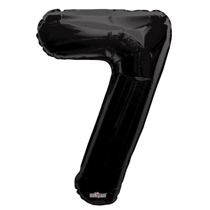 Number 7 Black Foil Balloon 34" each. 19689-34 - FestiUSA
