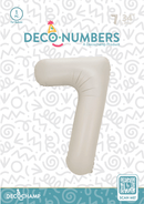Number 7 Latte Foil Balloon 34" (Single Pack) DECONUMBER - FestiUSA