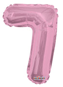 Number 7 Light Pink Foil Balloon 14" in. 35054-14 - FestiUSA