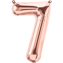 Number 7 Rose Gold Foil Balloon 14" in each. 15687-14 - FestiUSA