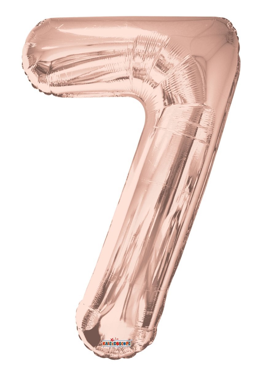 Number 7 Rose Gold Foil Balloon 34" 15647-34 - FestiUSA