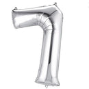 Number 7 Silver Foil Balloon 34" in each. 19649-34 - FestiUSA