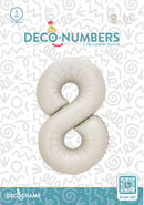 Number 8 Latte Foil Balloon 34" (Single Pack) DECONUMBER - FestiUSA