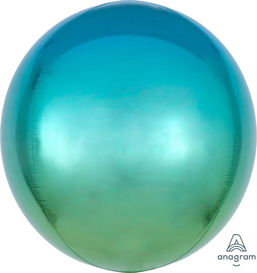 Ombré Orbz Blue & Green 15" - (Single Pack). 3984901 - FestiUSA
