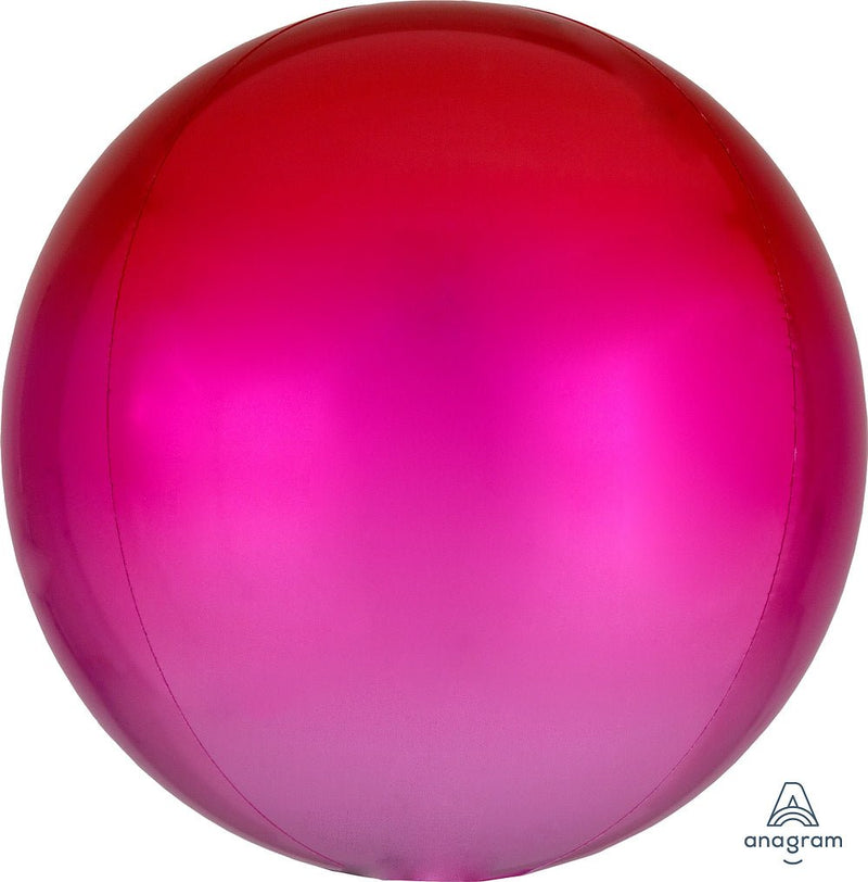 Ombré Orbz Red & Pink 15" - (Single Pack). 4055301 - FestiUSA