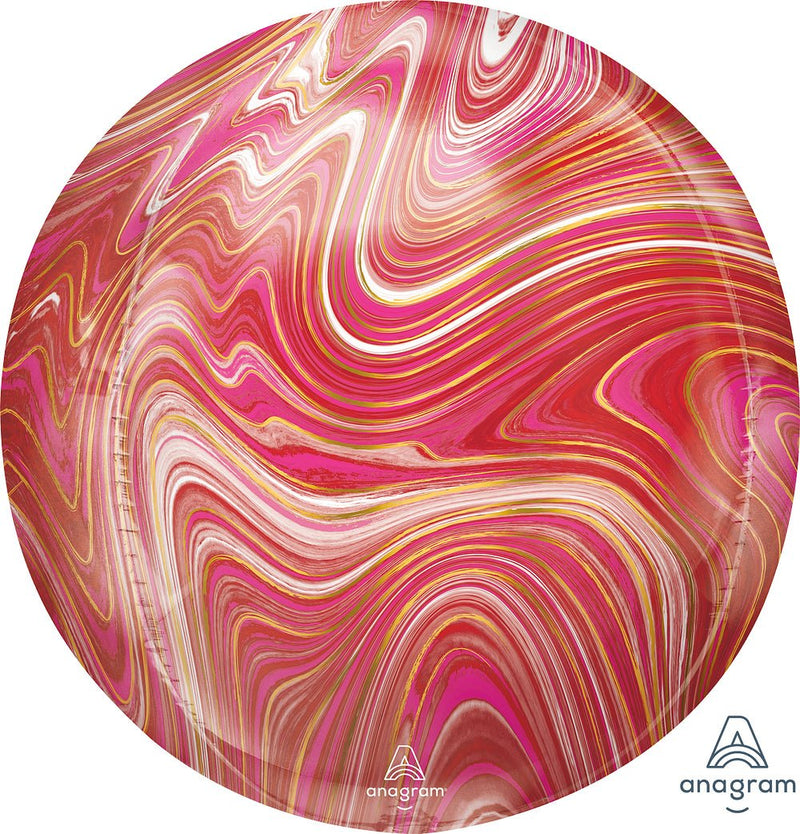 Orbz Marblez Orbz Red & Pink 15" - (Single Pack). 4241601 - FestiUSA