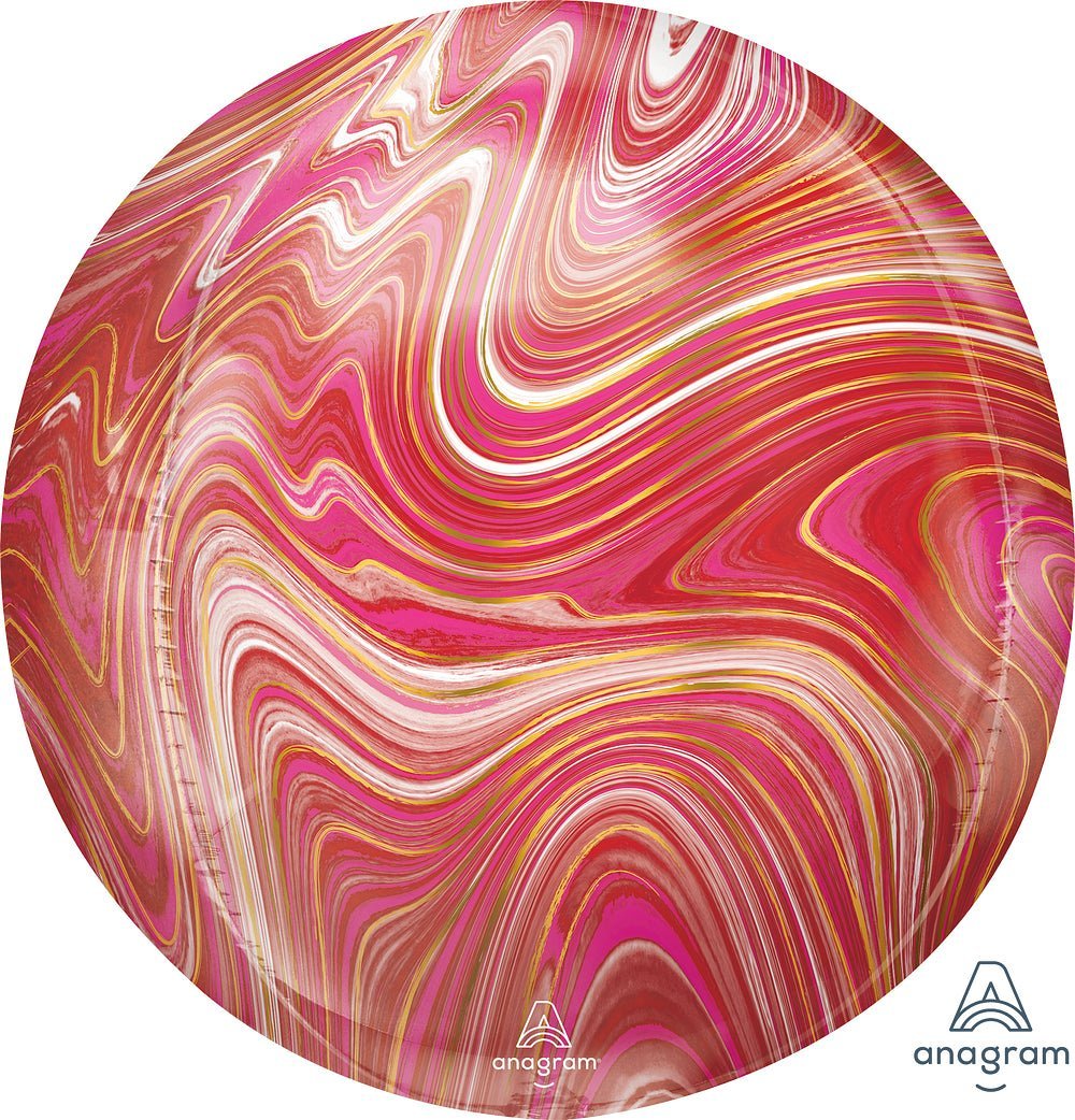 Orbz Marblez Orbz Red & Pink 15" - (Single Pack). 4241601 - FestiUSA