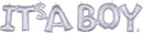 Phrase Block (It's A Boy) Silver Holo 20" - (Single Pack). 3916611 - FestiUSA
