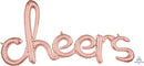 Phrase Script Cheers Rose Gold 40" - (Single Pack). 3918411 - FestiUSA