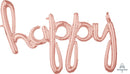Phrase Script Happy Rose Gold 39" - (Single Pack). 3915511 - FestiUSA